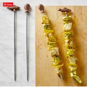 🔥🐟Williams Sonoma🐟🔥Antique Copper Finish Fish Skewers(Set of 4)